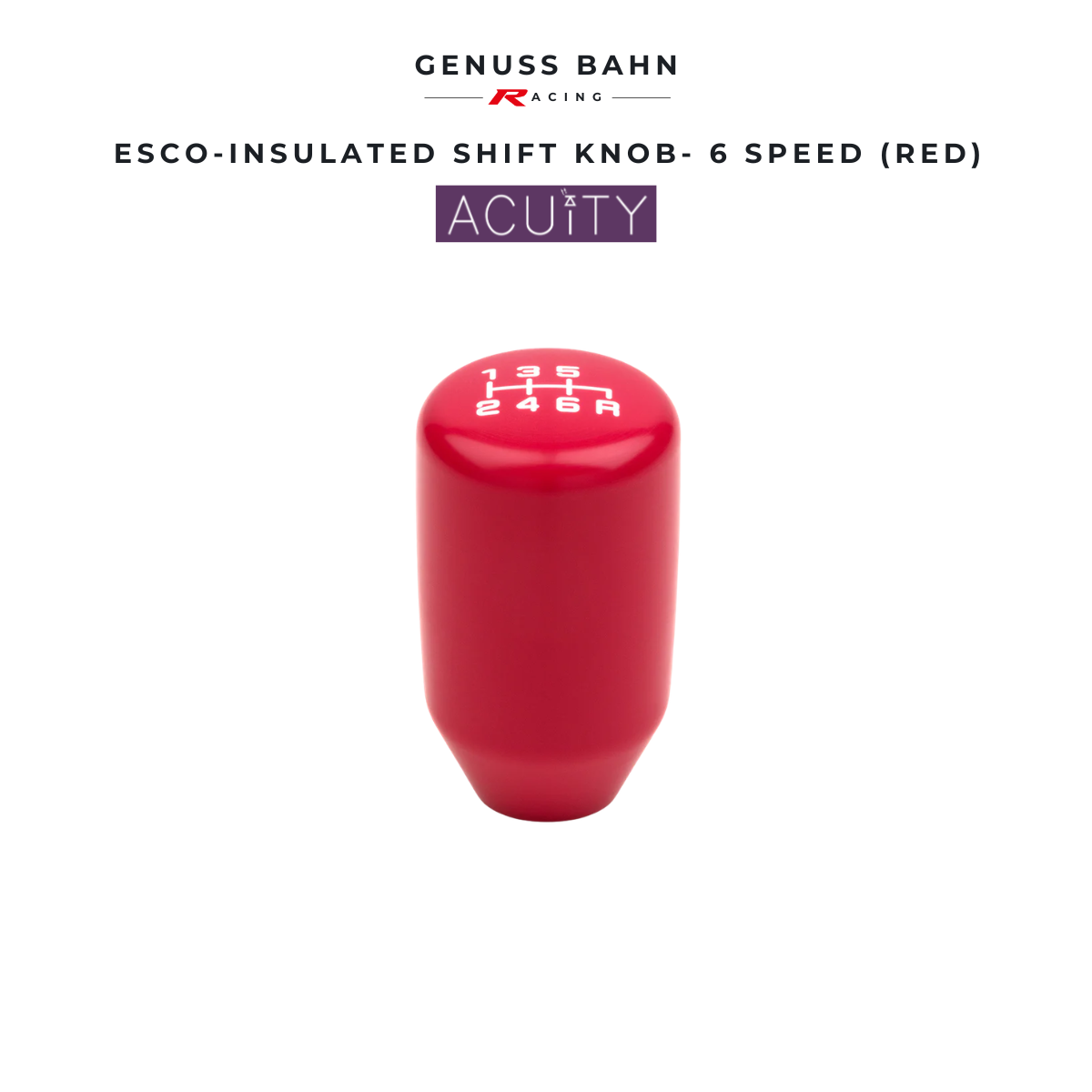 ACUITY ESCO-Insulated Shift Knob (M10 x 1.5) - 6 Speed, Red, image 1 of 4