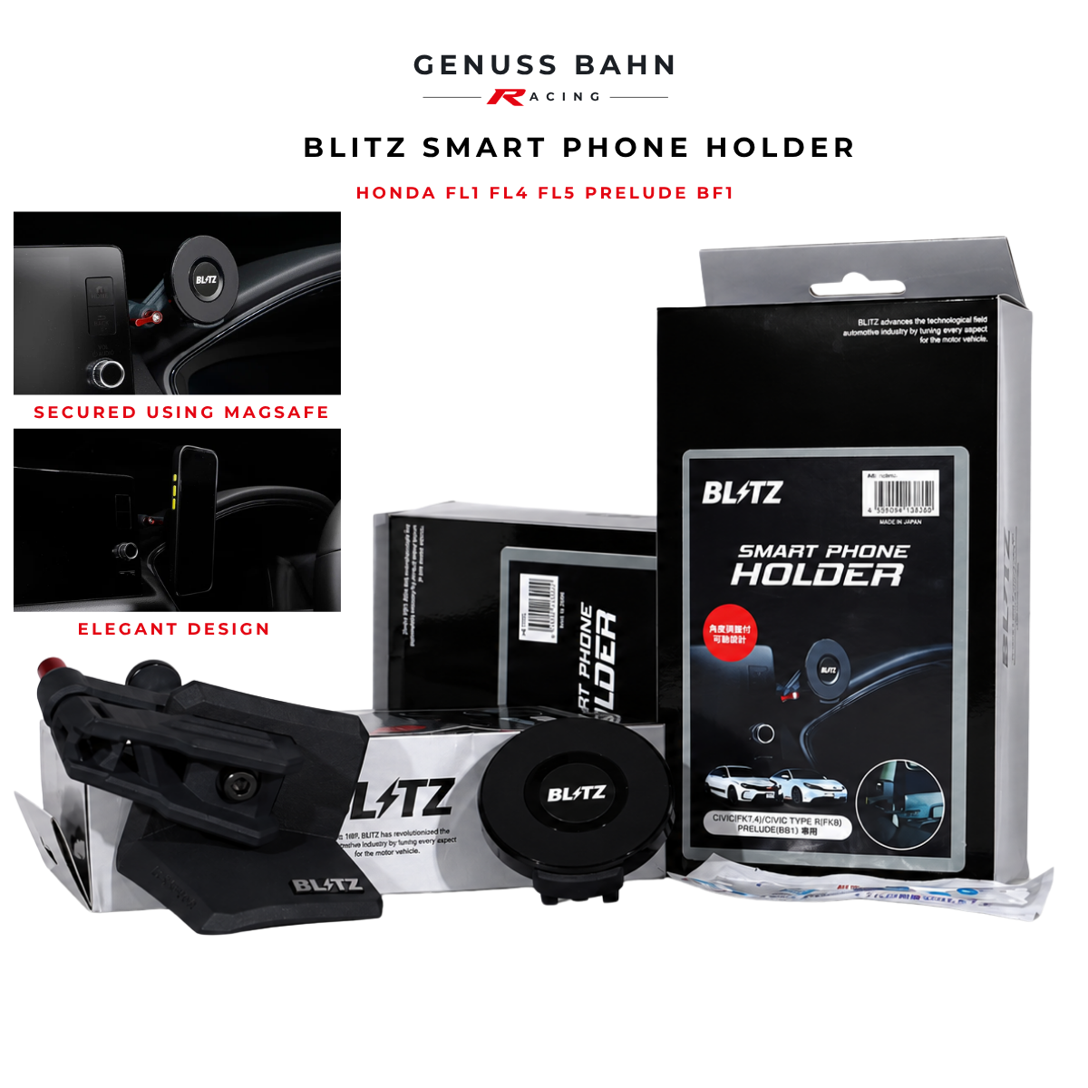 Blitz Phone Holder For Honda Civic FL1 / Type R FL5 / Prelude BF1, image 1 of 3