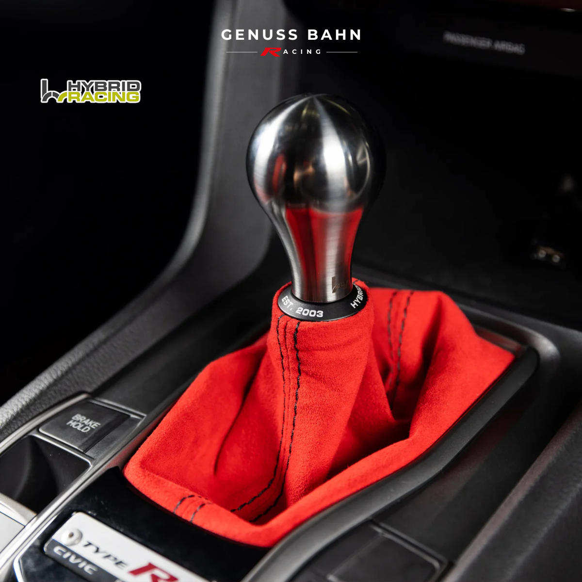 Hybrid Racing Alcantara Shift Boot For Honda Civic FL1 / Civic Type R FL5 (2023+), image 7 of 9