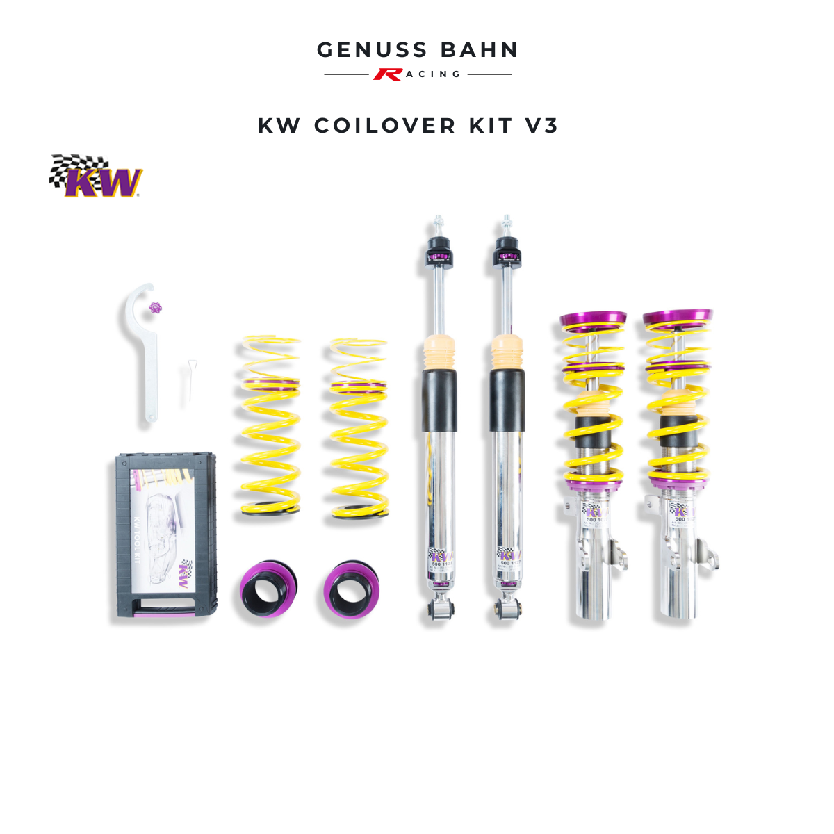 KW Suspension Coilover Kit v3 For Honda Civic FC/FE (2016+) / Type-R FK8/FL5 (2017+), image 1 of 2