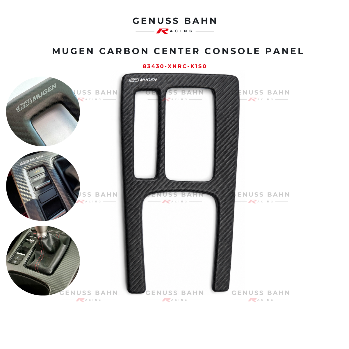 Mugen Carbon Center Console Panel For Honda Civic Type R FL5 (2023+) (RHD Only), image 1 of 4