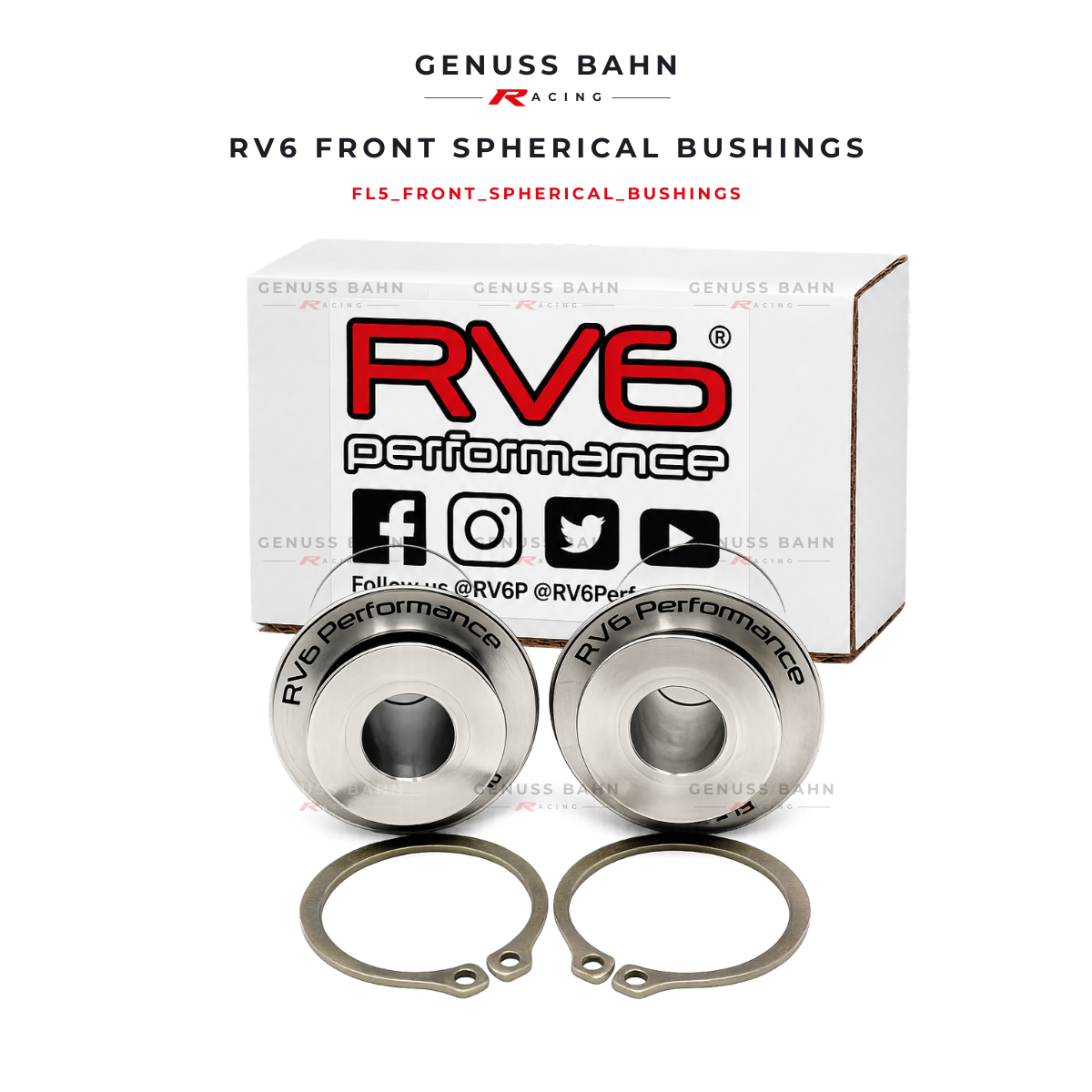 RV6 Performance Front Spherical Bushings For Honda Civic Type R FL5 (2023+), image 2 of 3