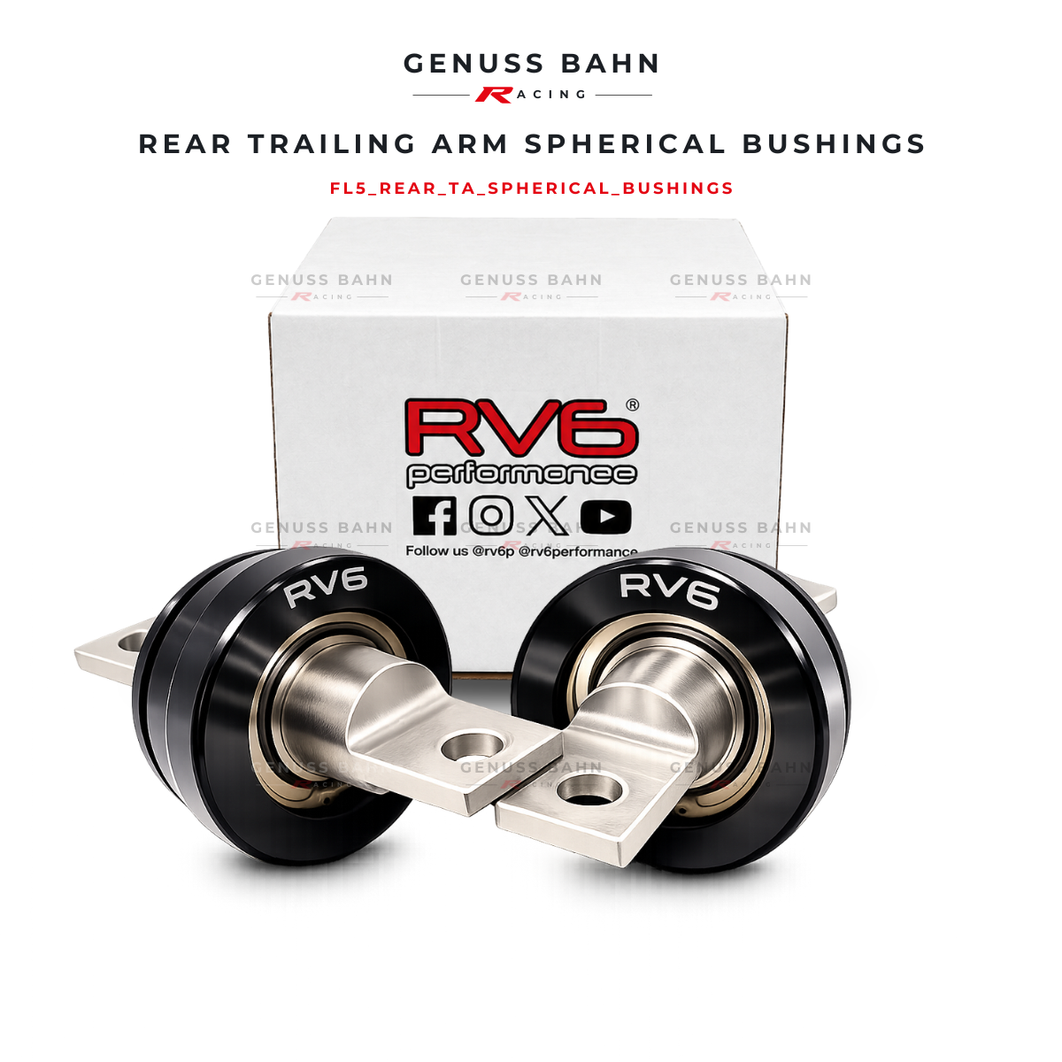 RV6 Performace Rear Trailing Arm Spherical Bushings For Honda Civic Type R FL5 (2023+), image 3 of 3