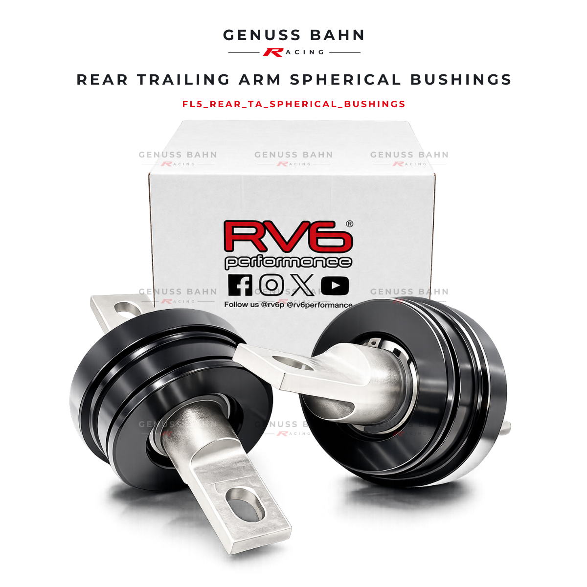 RV6 Performace Rear Trailing Arm Spherical Bushings For Honda Civic Type R FL5 (2023+), image 1 of 3