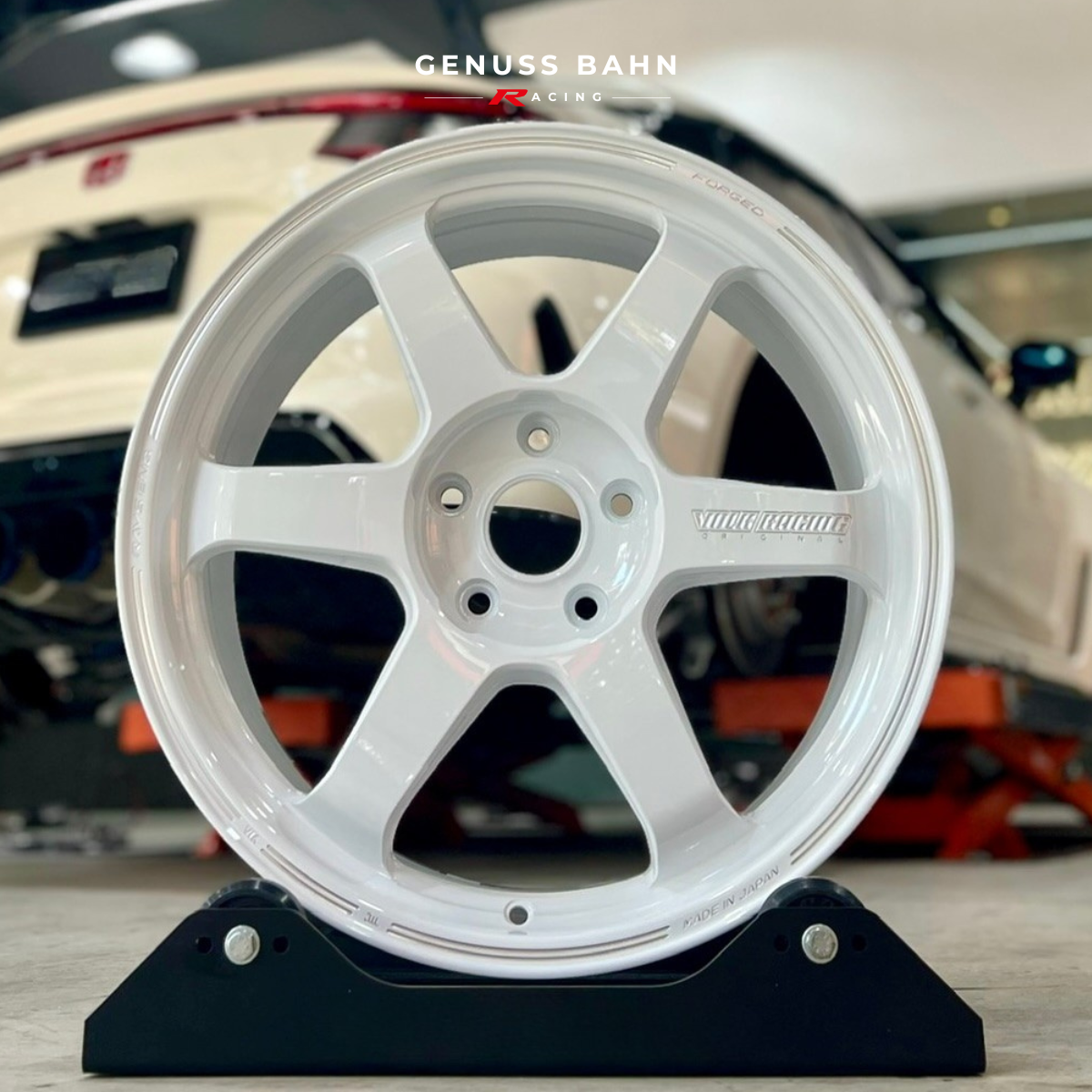 Rays Volk Racing TE37 Ultra Track Edition II (19" x 9.5J +36 5H/120) - Dash White (DW), image 6 of 8
