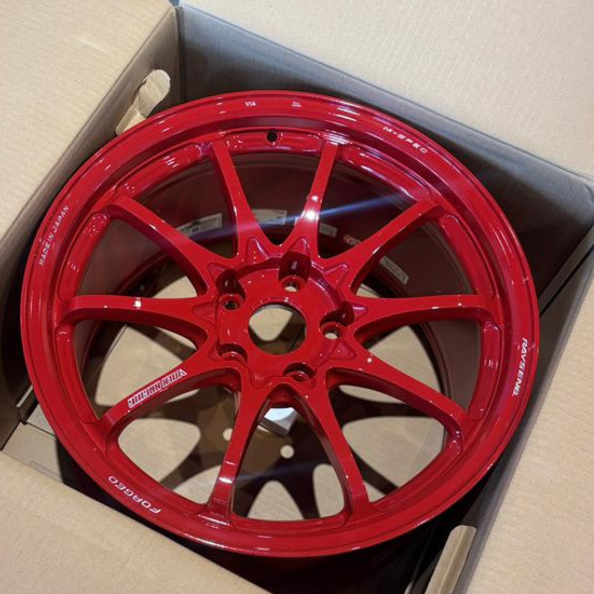Rays Volk Racing CE28N-plus M-Spec (18" x 10J +40 5H/120) - Red (RE), image 5 of 5