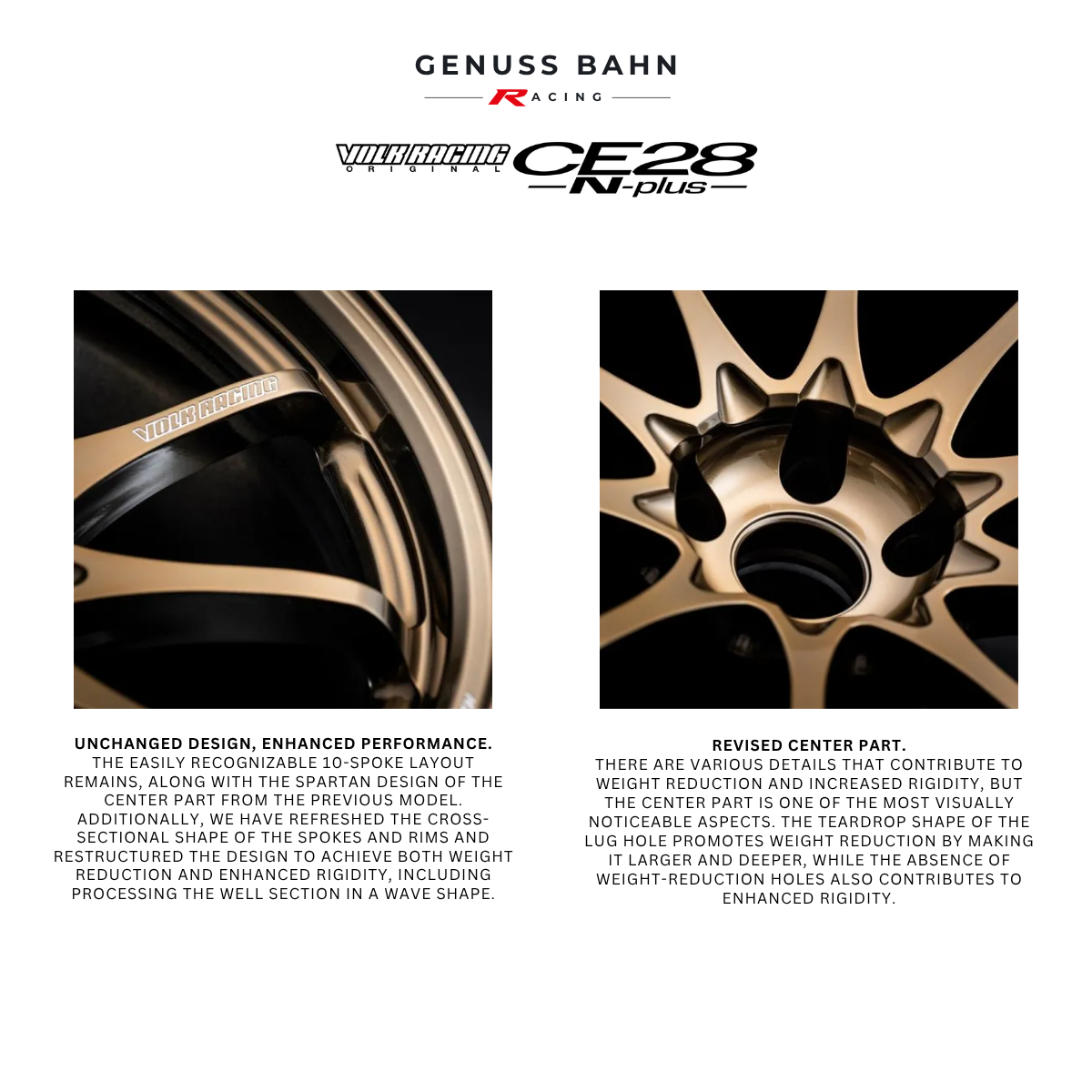 Rays Volk Racing CE28N-Plus (18" x 9.5J +38 5H/120) - Bronze (BR), image 2 of 3