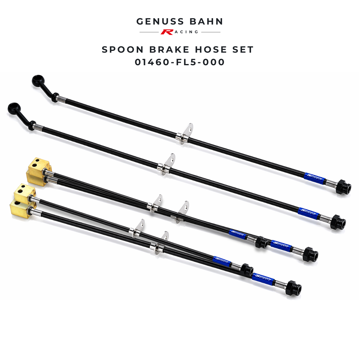 Spoon Brake Hose Set For Honda Civic Type R FL5 (2023+), image 1 of 5