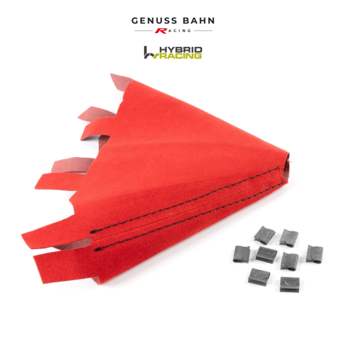 HYBRID RACING Alcantara Red Shift Boot & Black Stictches - Cover