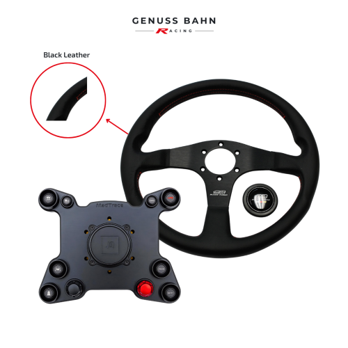 JQ Werks Madtrace® Racing Steering Wheel System With Mugen Black Leather